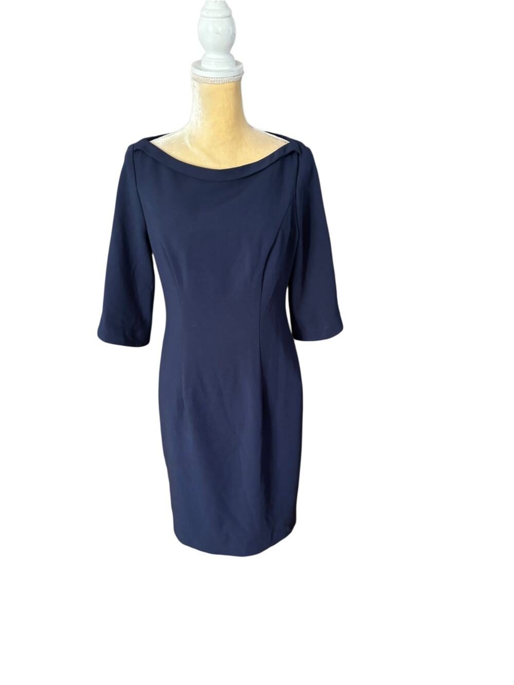 Black Halo Nuelle Navy Sheath Dress Size 8